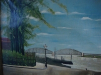 Schilderij de brug bij Arnhem