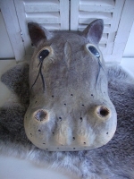 decoratie nijlpaard kop