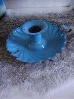 Oude  turquoise blauw emaille blaker