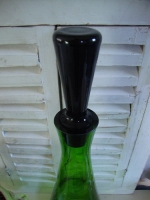 vintage karaf helder groen glas