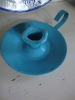 brocante turquoise emaille blakertje