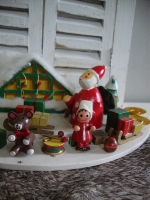vintage houten kerst tafereel advent