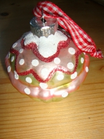 kerstbal glazen cupcake kerstdecoratie