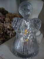 zilverglas engel kandelaar