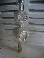 Deukpiek zilverkleurig glas vintage
