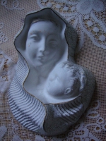 Vintage Maria en kind beeld