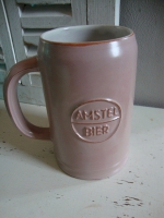 Stenen Amstel bierpul vintage rose