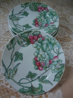 Set Franse borden met druivendecor Limoges