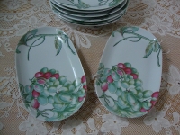 Limoges Franse schaaltjes met druivendecor