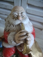 vintage aardewerk Kerstman beeld