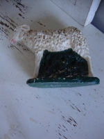 brocante Kerststal Schaap gips