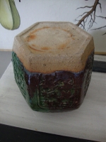 brocante grote groene gemberpot