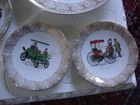 vintage Winterling schalen met oude auto's