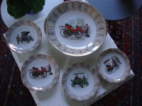 vintage Winterling schalen met oude auto's