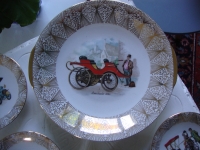 vintage Winterling schalen met oude auto's
