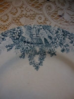 brocante Frans bord met vogeltjes