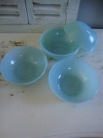 Fire King schaaltjes Delphite blue