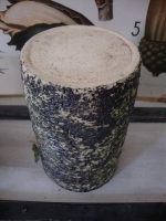 retro Berkenbast hoge pot groen