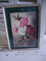 brocante fotolijstje met bol glas