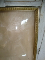 fotolijst met bol glas goudkleurig