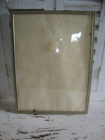 Grote vintage fotolijst met bol glas