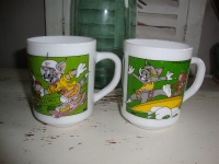 vintage Arcopal Tom en Jerry bekers