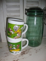 vintage Arcopal Tom en Jerry bekers