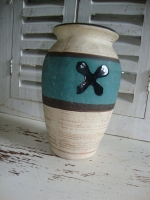 vintage vaasje Scheurich turquoise