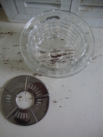brocante persglas theelichtje