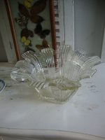 Vintage Sowerby glazen mand persglas