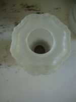 vintage olielampje frosted glas