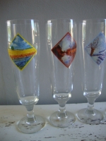 set vintage bierglazen Heineken jaargetijden