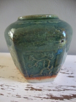 brocante groen gemberpotje
