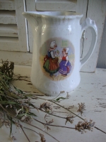 brocante melkkan met boerinnetjes