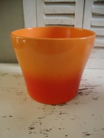 vintage Scheurich oranje bloempot