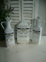 Franse porselein set olie en azijn
