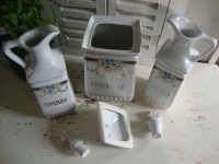 Franse porselein set olie en azijn