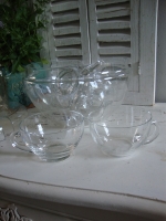 vintage glazen bowlset