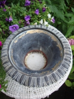 brocante gietijzeren bloempot jardiniere