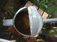 zinken gieter met sproeikop