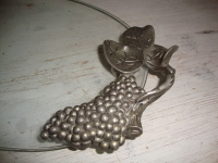 vintage glazen dienblad met druivenranken