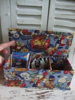 vintage stoffen doos voor thee