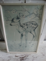 vintage schilderij met hertje