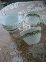 Vintage  Corelle Corning kopjes met oor