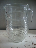 vintage glazen limonade kan