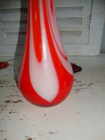 vintage volglas geblazen oranje vaas