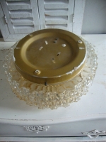 vintage grote glazen plafonnière