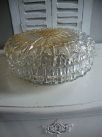 vintage grote glazen plafonnière