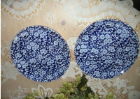 blauw wit gebloemde borden Churchill