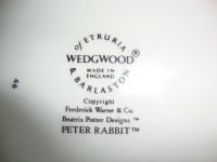 Vintage ontbijtbordje met Peter Rabbit Wedgwood